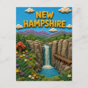 New Hampshire Flume Gorge Modern KLAYKOO Postkarte