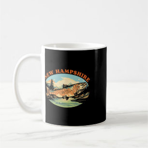 New Hampshire Forellen-Fliegenfischen Angler Kunst Kaffeetasse
