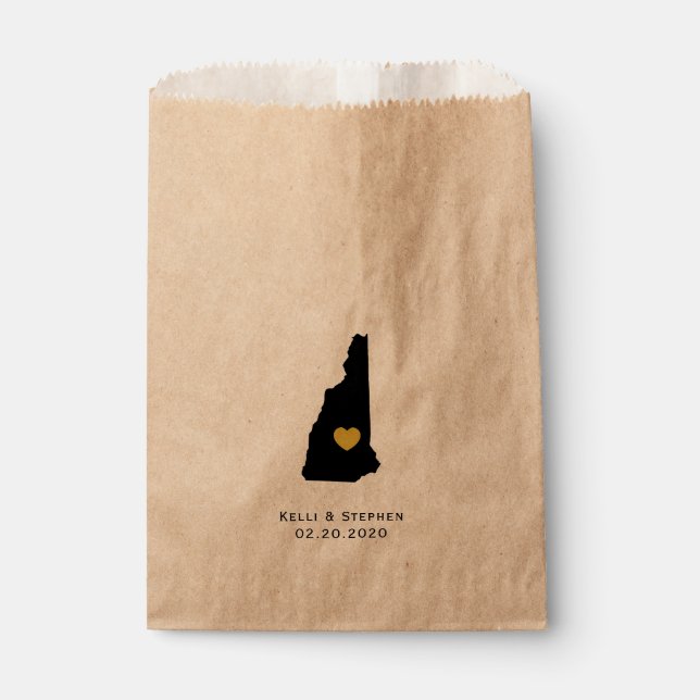 New Hampshire Gastgeschenk Hochzeit Leckerei Sacks Geschenktütchen (Vorderseite)
