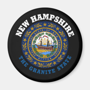 NEW HAMPSHIRE GRANITE STATE FLAG MAGNET