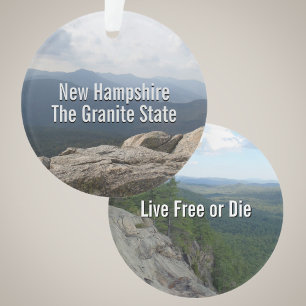 New Hampshire Granite State Live Free or Die Foto Ornament