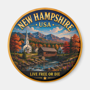 New Hampshire Granitstaat Natur Stolz Magnet