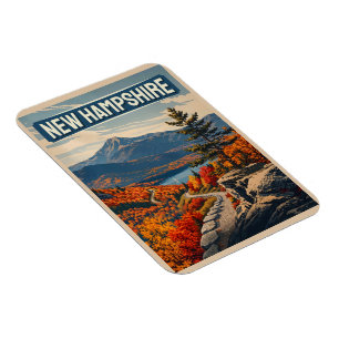 New Hampshire Herbstlaub Reise Magnet