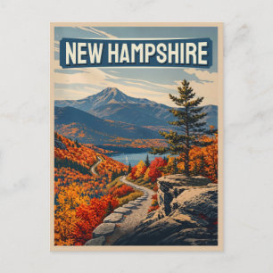 New Hampshire Herbstlaub Reise Postkarte