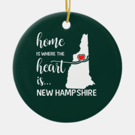 New Hampshire home is where the heart is Keramik Ornament