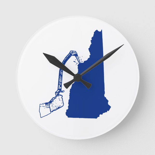 New Hampshire Ice Climbing Runde Wanduhr (Vorderseite)