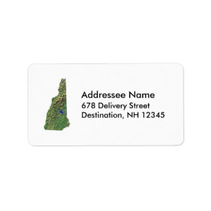 New Hampshire-Karten-Adressen-Etikett Adressaufkleber