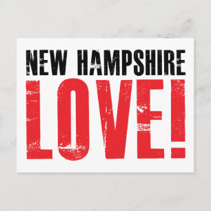 New Hampshire Liebe Postkarte