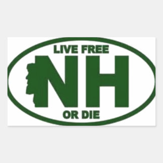 New Hampshire Live Fee oder Die Rechteckiger Aufkleber