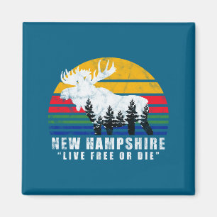 New Hampshire Live Or Die Elchwald Magnet