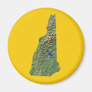 New Hampshire Map Magnet