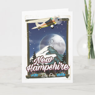 New Hampshire, Mount Washington Reiseposter Feiertagskarte