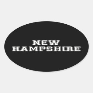 New Hampshire Ovaler Aufkleber