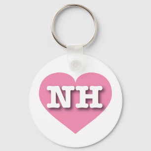 New Hampshire Pink Heart - I Liebe NH Schlüsselanhänger