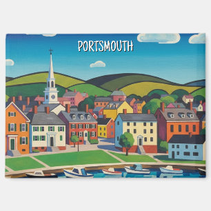 New Hampshire Portsmouth Reise Magnet