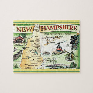 New Hampshire Postcard Karte Jigsaw Puzzle