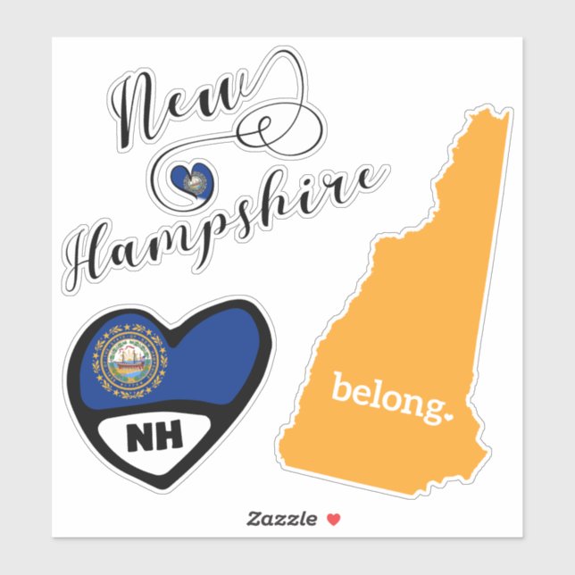 New Hampshire Staat, Blatt Die Aufkleber schneiden (Blatt)