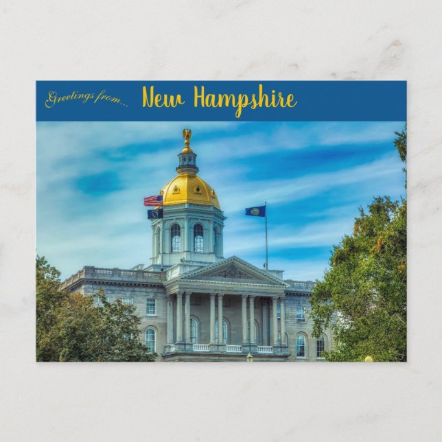 New Hampshire Staat House Concord New Hampshire Postkarte (Vorderseite)