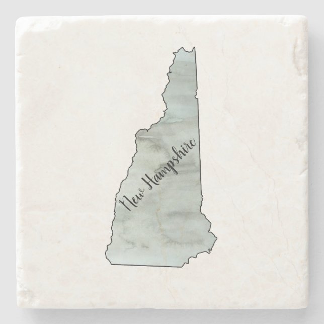 New Hampshire Staat Illustration Malerei Steinuntersetzer (Vorderseite)
