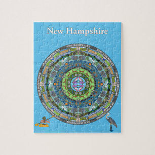 New Hampshire Staatmandala-Puzzlespiel