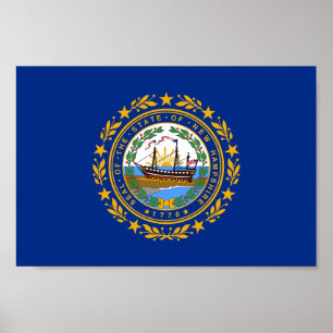 New Hampshire Staatsflagge Poster