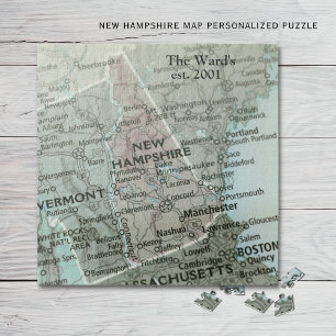 New Hampshire-Staatskarte-Rätsel Geschenk aus de