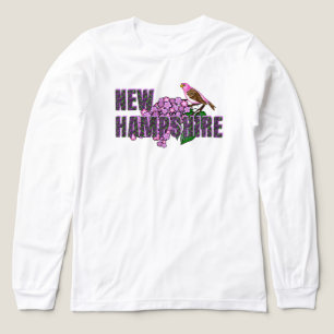 New Hampshire Staatssymbole Purpurfink & Flieder Tri-Blend Shirt