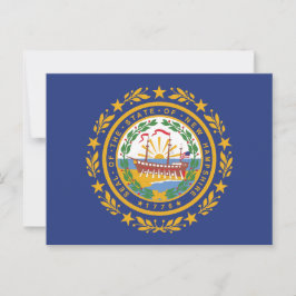 New Hampshire State Flag Raleigh Souvenir Postkarte