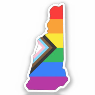 New Hampshire State Pride LGBTQ Progress Pride Aufkleber