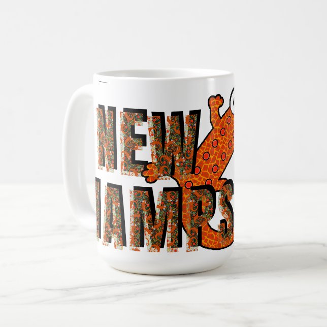 New Hampshire State Symbol Red Spotted Newt Forest Kaffeetasse (Vorderseite Links)