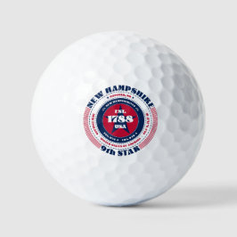 New Hampshire Statehood Patriotic Gift Golf Balls Golfball