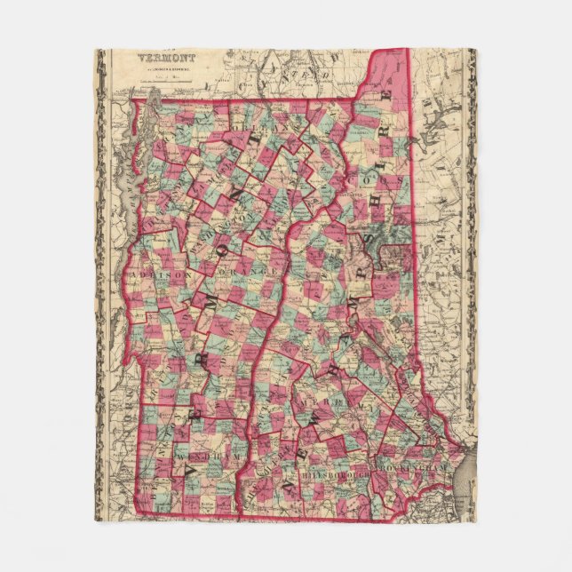 New Hampshire und Vermont 2 Fleecedecke (Vorderseite)