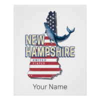 New Hampshire United Staaten Retro Staat Map