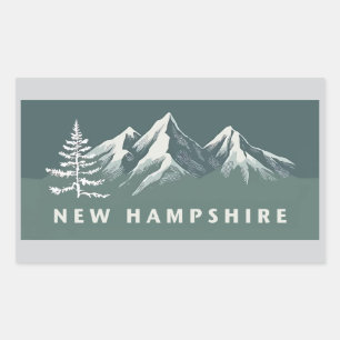New Hampshire USA Rechteckiger Aufkleber