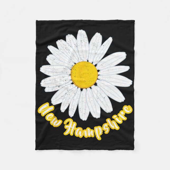 New Hampshire Vacation Flower Meadow Daisy Petals  Fleecedecke (Vorderseite)