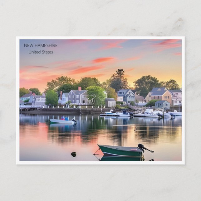 New Hampshire Vintage Travel America Postkarte (Vorderseite)