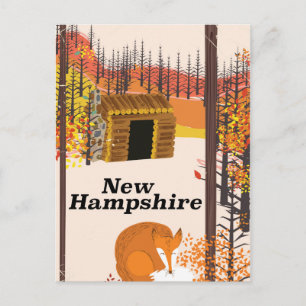 New Hampshire Vintage USA Reiseplakat Postkarte