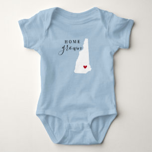 New Hampshire Zuhause Grown Staat T-Shirt Baby Strampler