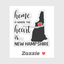 New Hampshire Zuhause ist das Herz Aufkleber