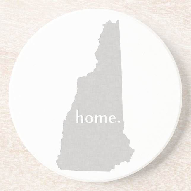 New Hampshire Zuhause-Silhouette-Staatskarte Sandstein Untersetzer (Vorne)