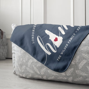 New Hampshire Zuhause Staat Personalisiert Sherpadecke
