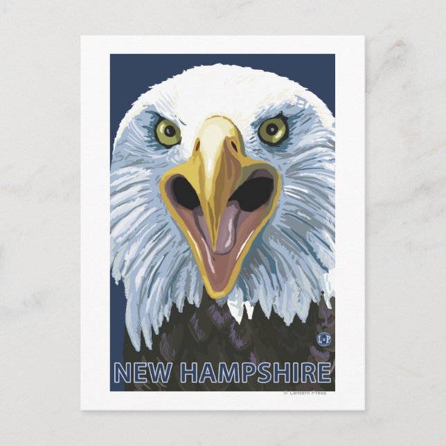 New HampshireEagle Up Nah Postkarte (Vorderseite)