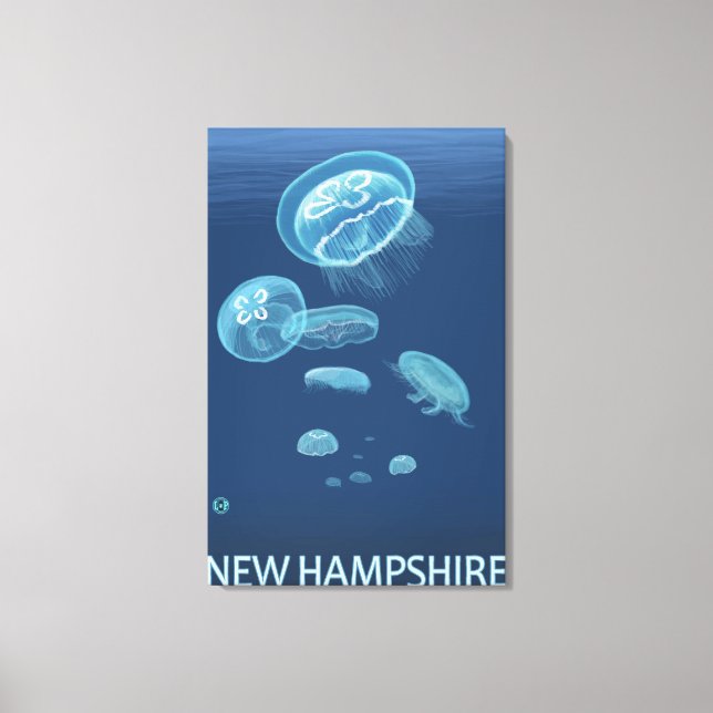 New HampshireJellyfish Scene Leinwanddruck (Vorderseite)