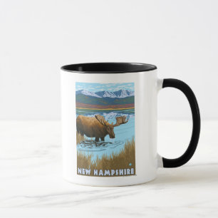 New HampshireMoose Drink im See Tasse