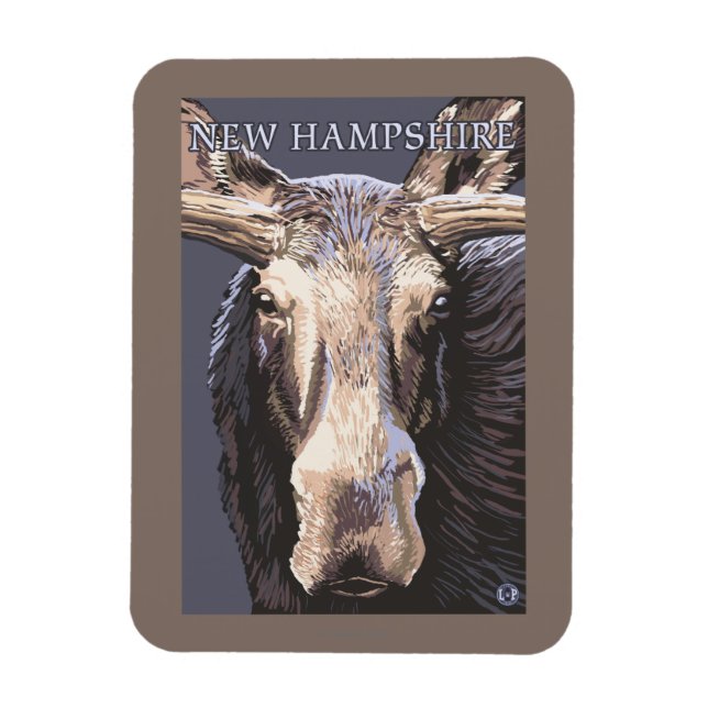 New HampshireMoose Up Nah Magnet (Vertikal)