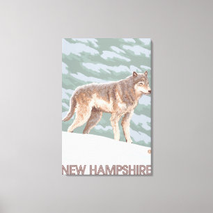 New HampshireWolf Scene Leinwanddruck