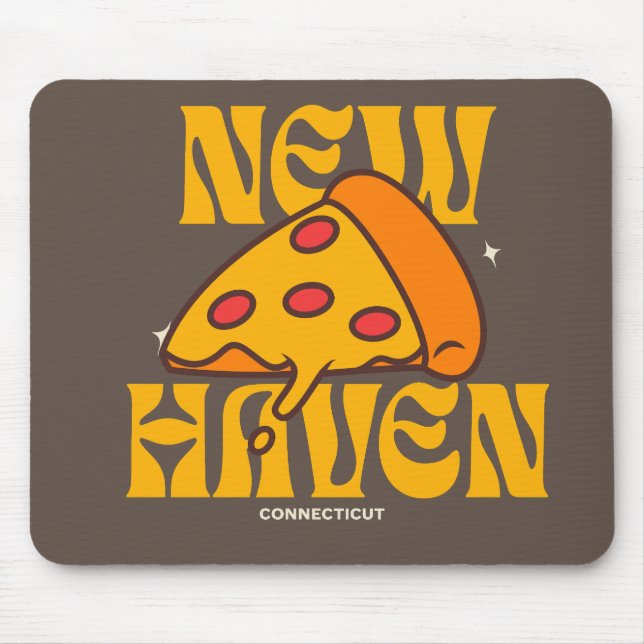 New Haven Apizza CT Connecticut Pizza Mousepad (Vorne)