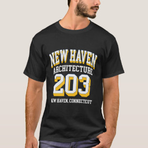 New Haven Area Code 203 - Architekturförderung T-Shirt
