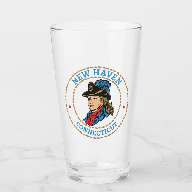New Haven Connecticut Colonial Glas (Vorderseite)