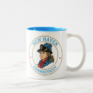 New Haven Connecticut Colonial Zweifarbige Tasse